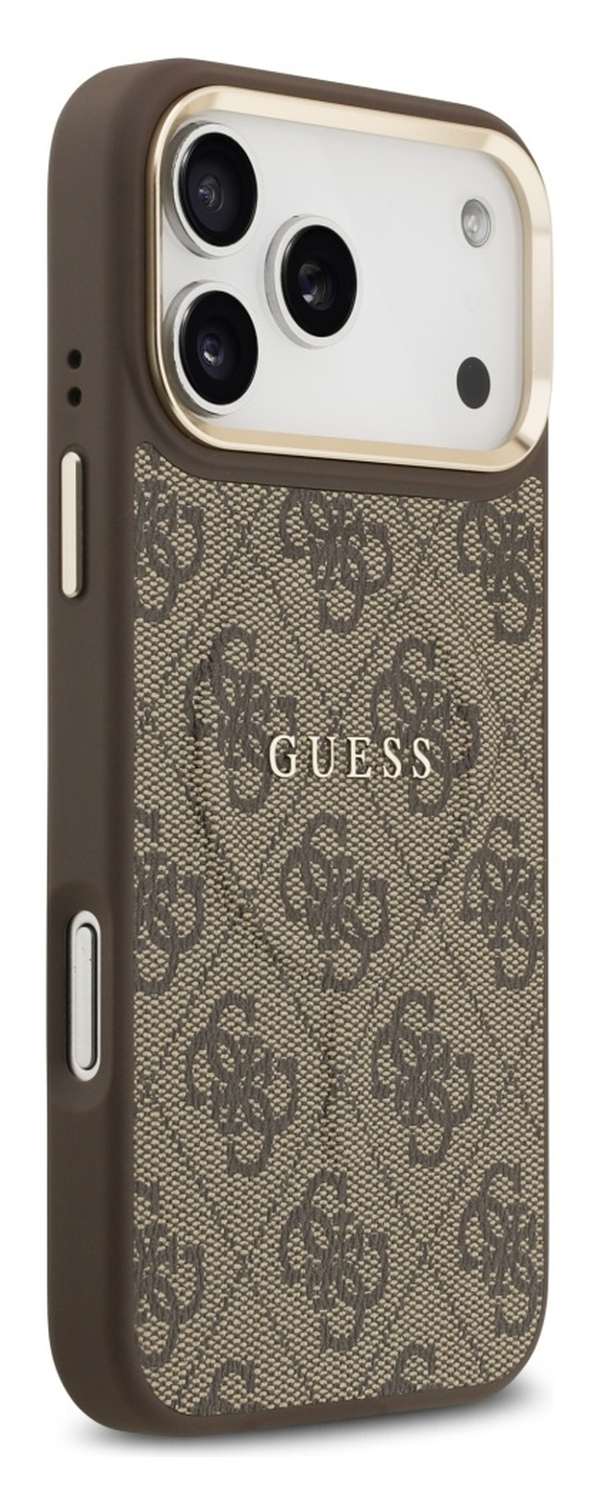 Guess 4G PU Classic Logo iPhone 17 Pro Max Hoesje MagSafe Bruin afbeelding 5