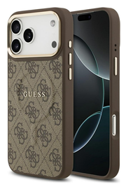 Guess 4G PU Classic Logo iPhone 17 Pro Max Hoesje MagSafe Bruin afbeelding