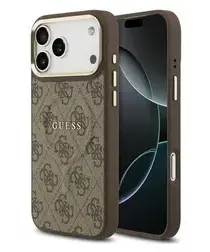 Guess 4G PU Classic Logo iPhone 17 Pro Hoesje MagSafe Bruin afbeelding