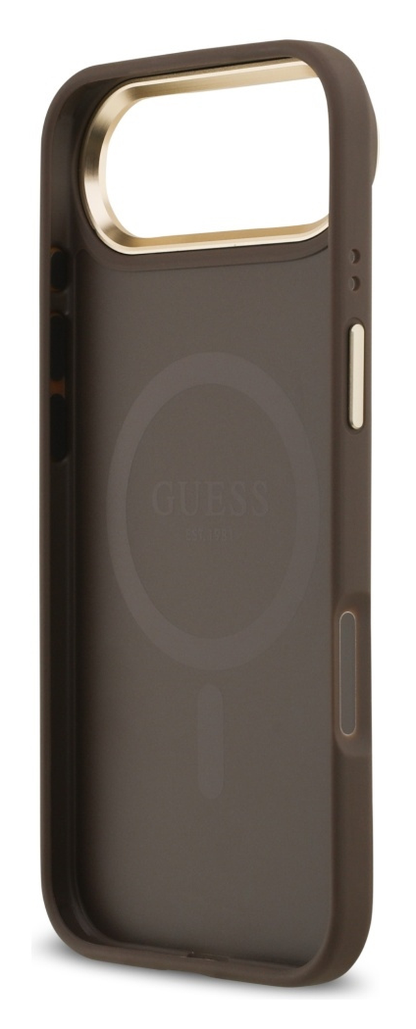 Guess 4G PU Classic Logo iPhone Air Hoesje MagSafe Back Cover Bruin afbeelding 4