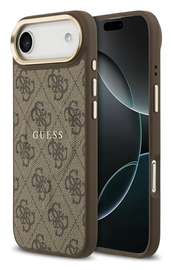 Guess 4G PU Classic Logo iPhone Air Hoesje MagSafe Back Cover Bruin afbeelding