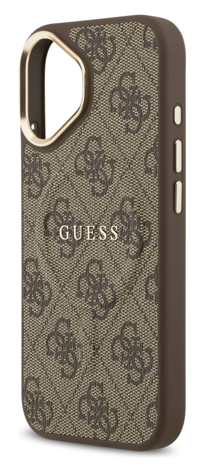 Guess 4G PU Classic Logo iPhone 17 Hoesje MagSafe Back Cover Bruin afbeelding 3