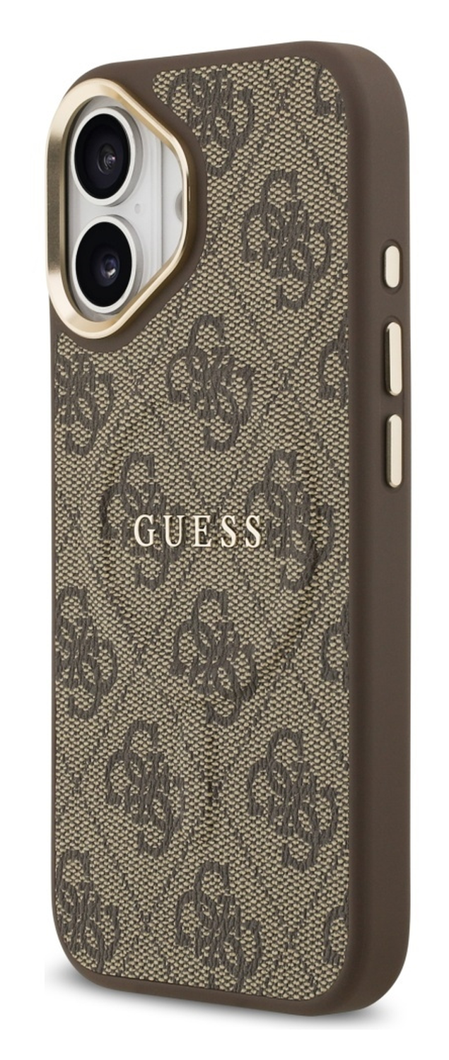 Guess 4G PU Classic Logo iPhone 17 Hoesje MagSafe Back Cover Bruin afbeelding 6