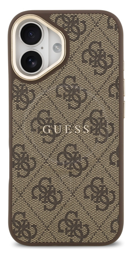Guess 4G PU Classic Logo iPhone 17 Hoesje MagSafe Back Cover Bruin afbeelding 2