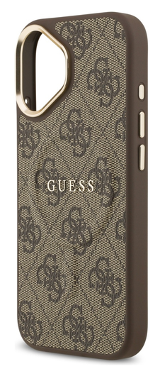 Guess 4G PU Classic Logo iPhone 17 Hoesje MagSafe Back Cover Bruin afbeelding 3