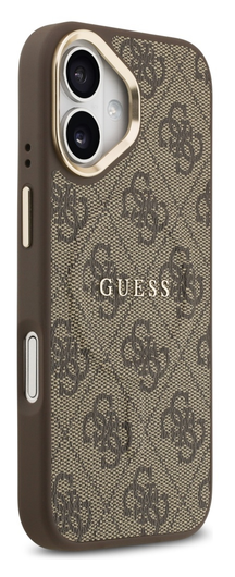 Guess 4G PU Classic Logo iPhone 17 Hoesje MagSafe Back Cover Bruin afbeelding 5