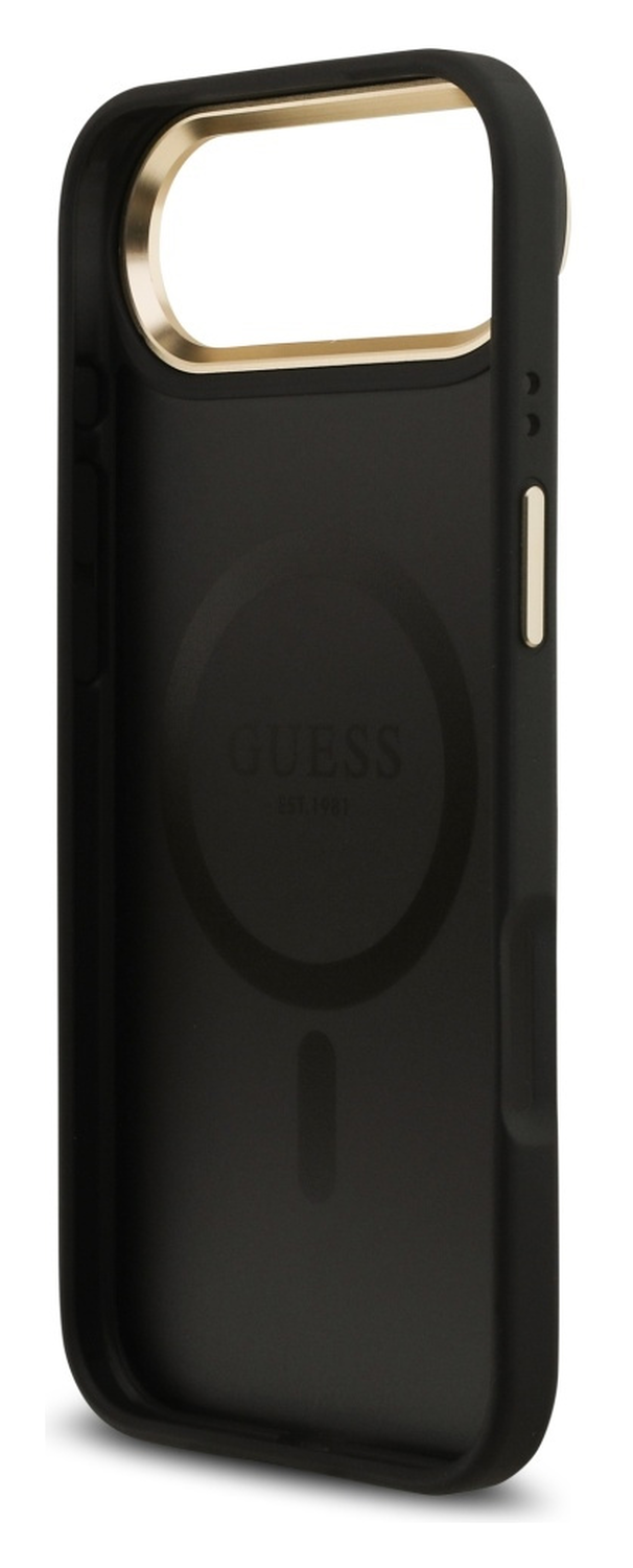 Guess 4G PU Classic Logo iPhone Air Hoesje MagSafe Back Cover Zwart afbeelding 4