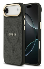Guess 4G PU Classic Logo iPhone Air Hoesje MagSafe Back Cover Zwart