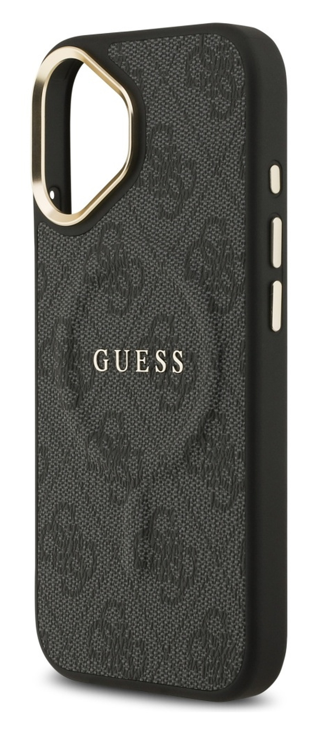 Guess 4G PU Classic Logo iPhone 17 Hoesje MagSafe Back Cover Zwart afbeelding 3
