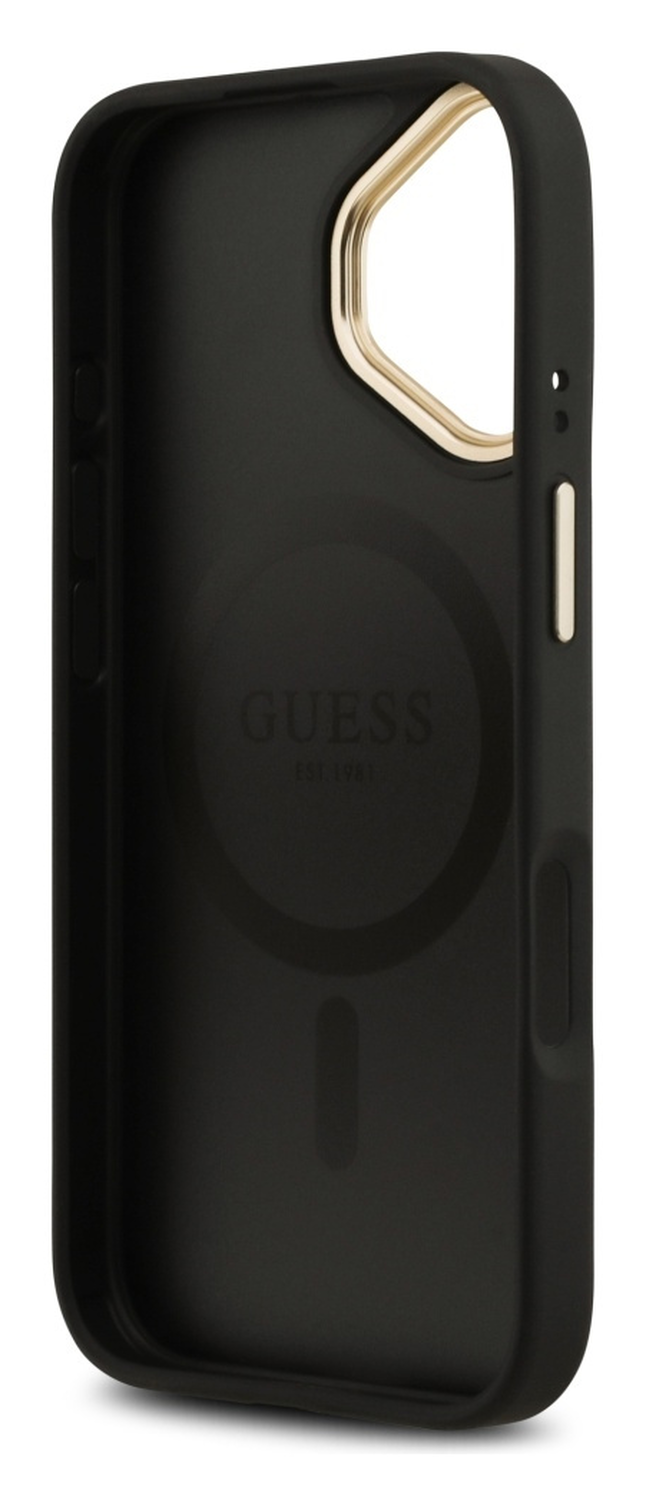 Guess 4G PU Classic Logo iPhone 17 Hoesje MagSafe Back Cover Zwart afbeelding 4