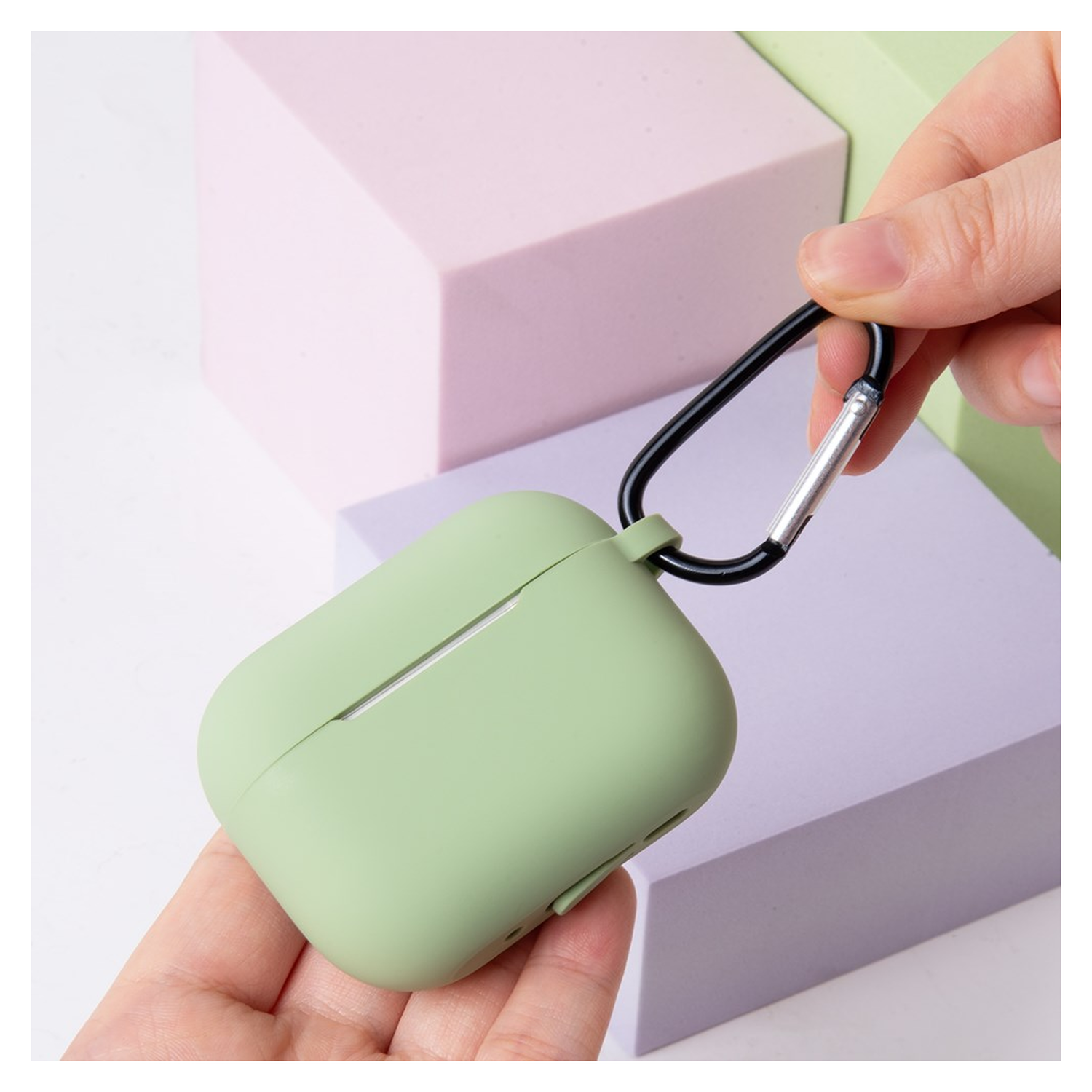 Apple AirPods Pro 3 Hoesje Dun Siliconen Case Khaki afbeelding 5