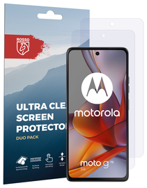 Rosso Motorola Moto G75 Screen Protector Case Friendly Folie Duo Pack afbeelding