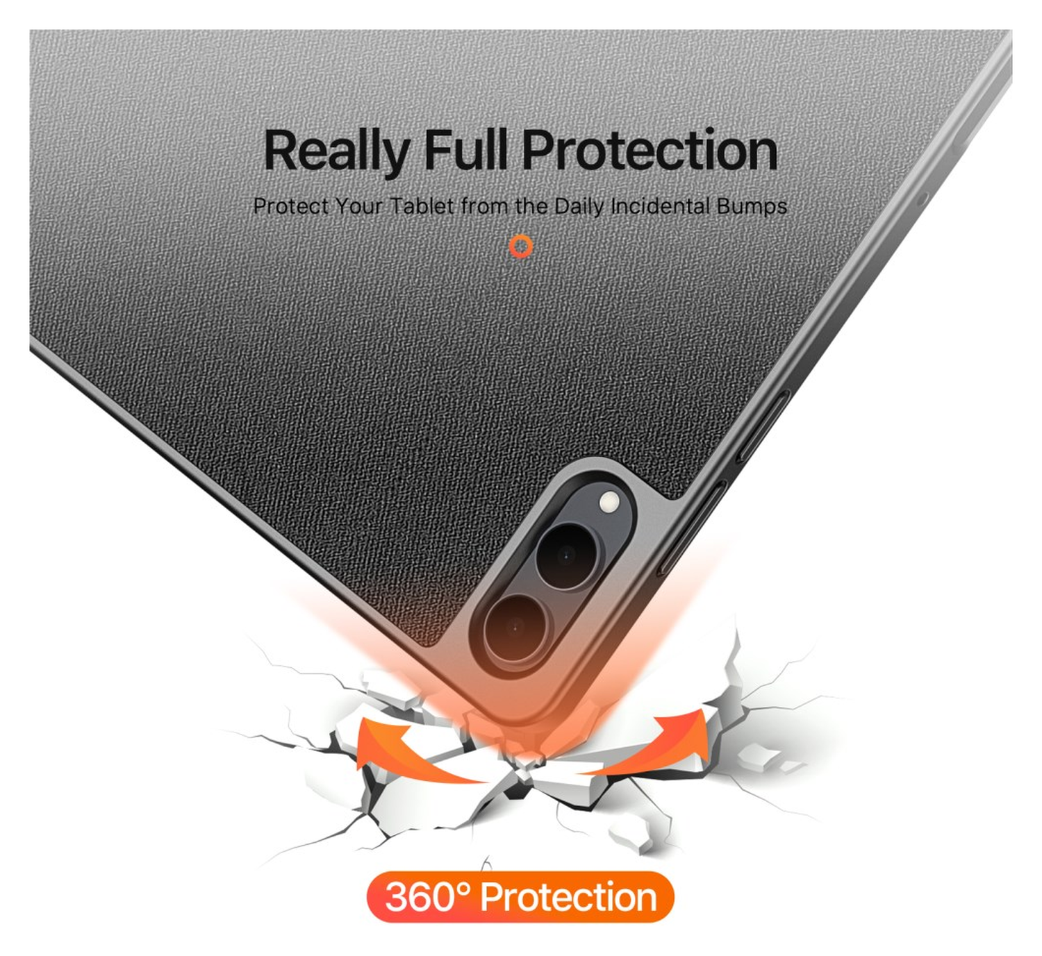 Dux Ducis Domo Samsung Galaxy Tab S11 Ultra Hoes Tri-Fold Book Case Zwart afbeelding 2