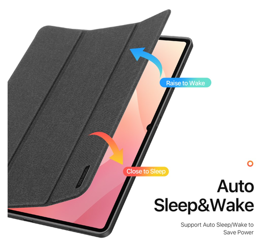 Dux Ducis Domo Samsung Galaxy Tab S11 Ultra Hoes Tri-Fold Book Case Zwart afbeelding 3