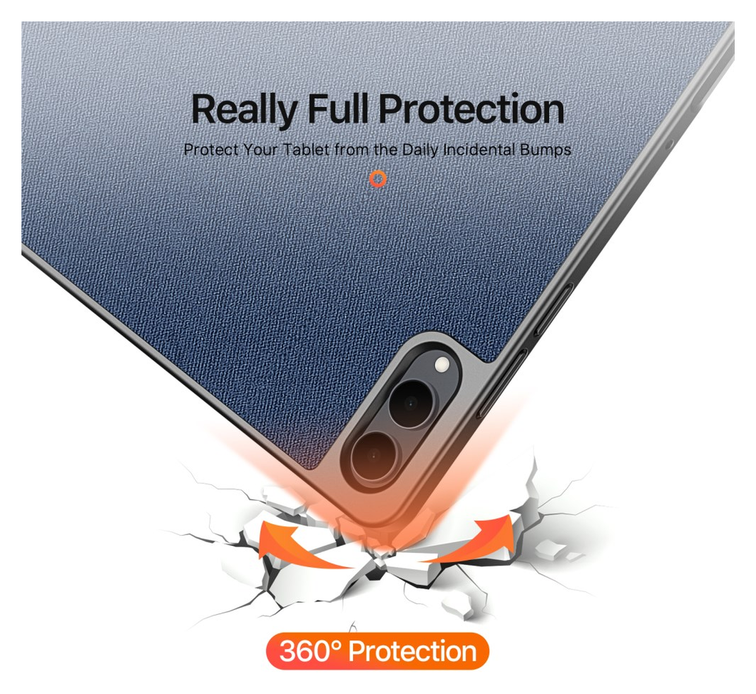 Dux Ducis Domo Samsung Galaxy Tab S11 Ultra Hoes Tri-Fold Book Case Blauw afbeelding 2