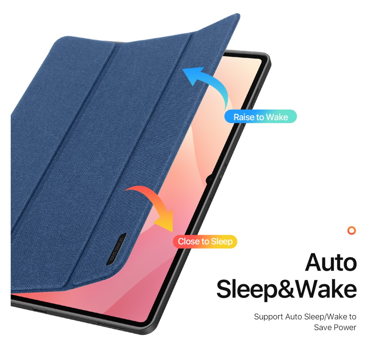 Dux Ducis Domo Samsung Galaxy Tab S11 Ultra Hoes Tri-Fold Book Case Blauw afbeelding 3