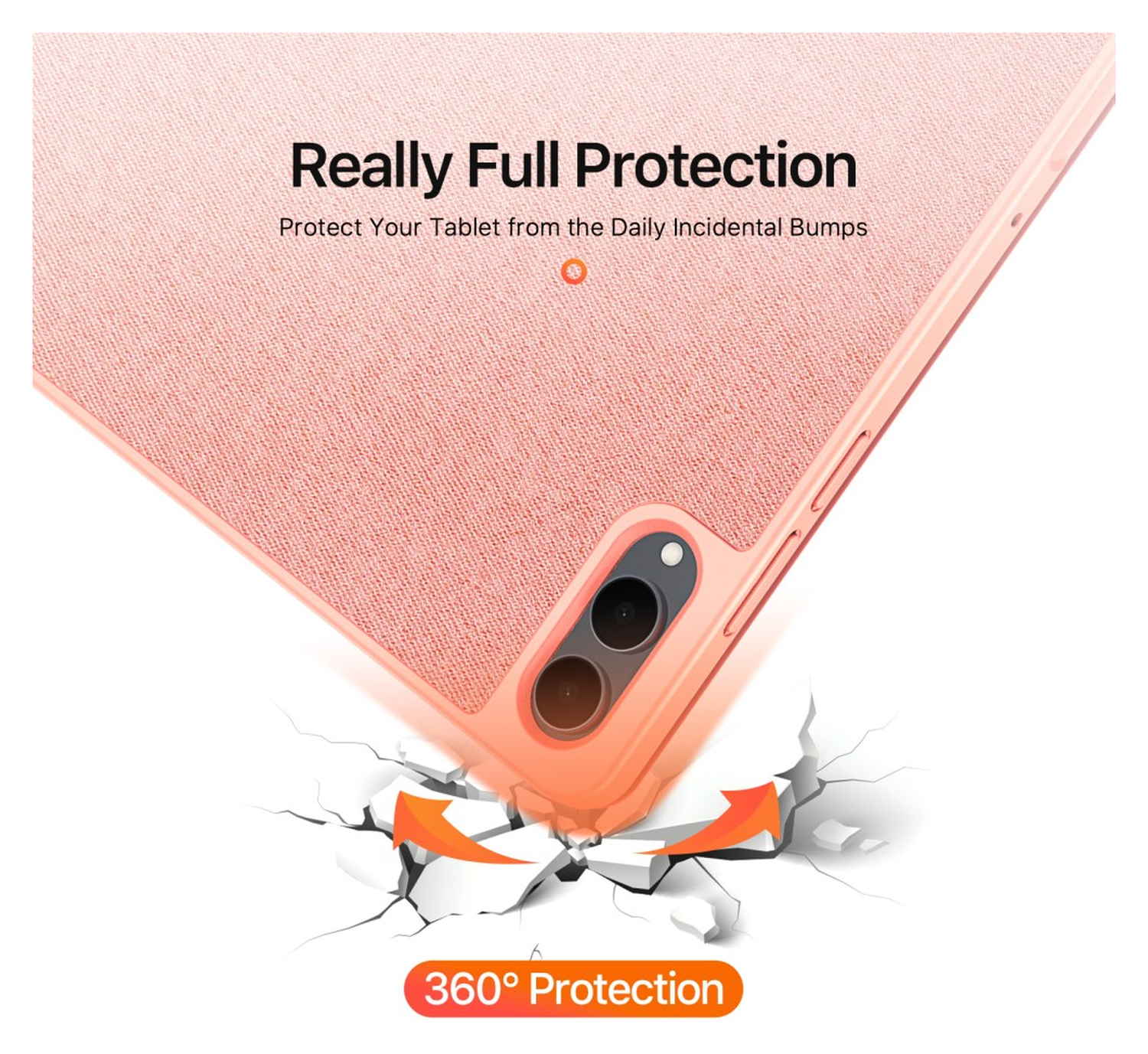 Dux Ducis Domo Samsung Galaxy Tab S11 Ultra Hoes Tri-Fold Book Case Roze afbeelding 2