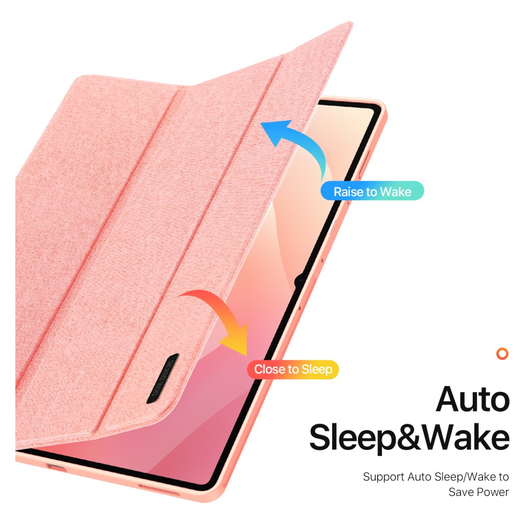 Dux Ducis Domo Samsung Galaxy Tab S11 Ultra Hoes Tri-Fold Book Case Roze afbeelding 3