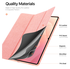 Dux Ducis Domo Samsung Galaxy Tab S11 Ultra Hoes Tri-Fold Book Case Roze afbeelding 7