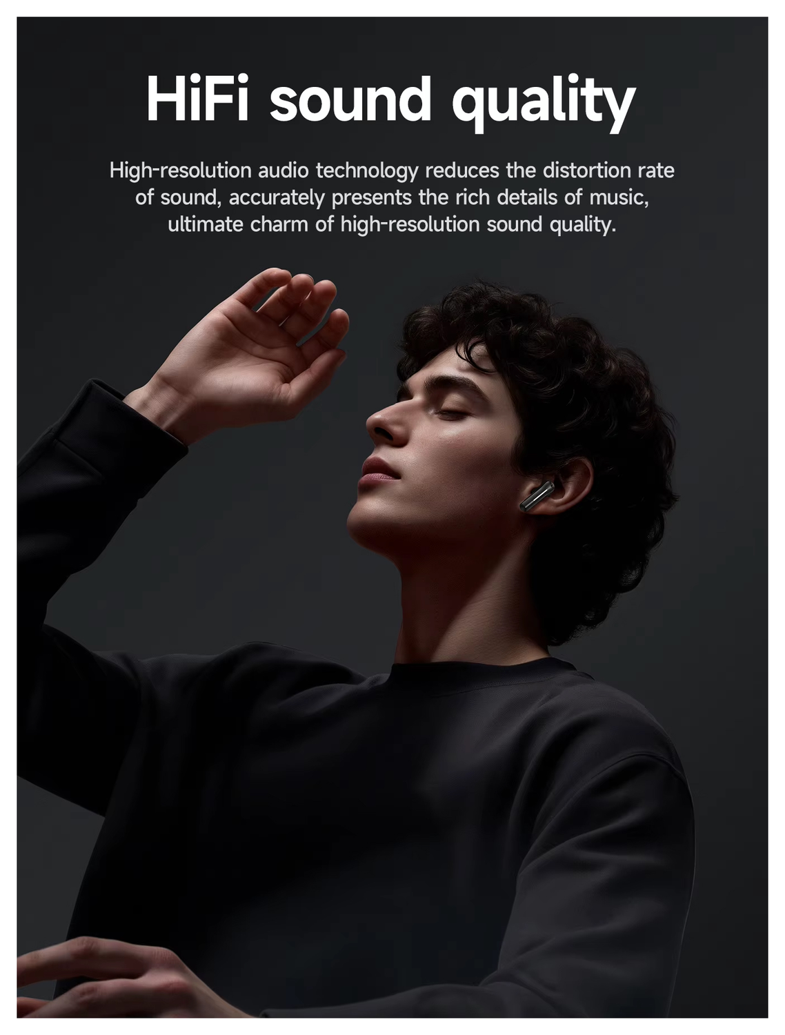 Hoco EQ33 Draadloze Oordopjes Bluetooth Headset Wit afbeelding 2