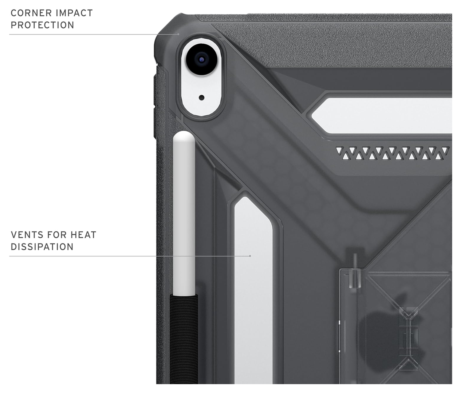 Urban Armor Gear Scout Apple iPad 11 (2025) Hoesje Back Cover Ash afbeelding 5