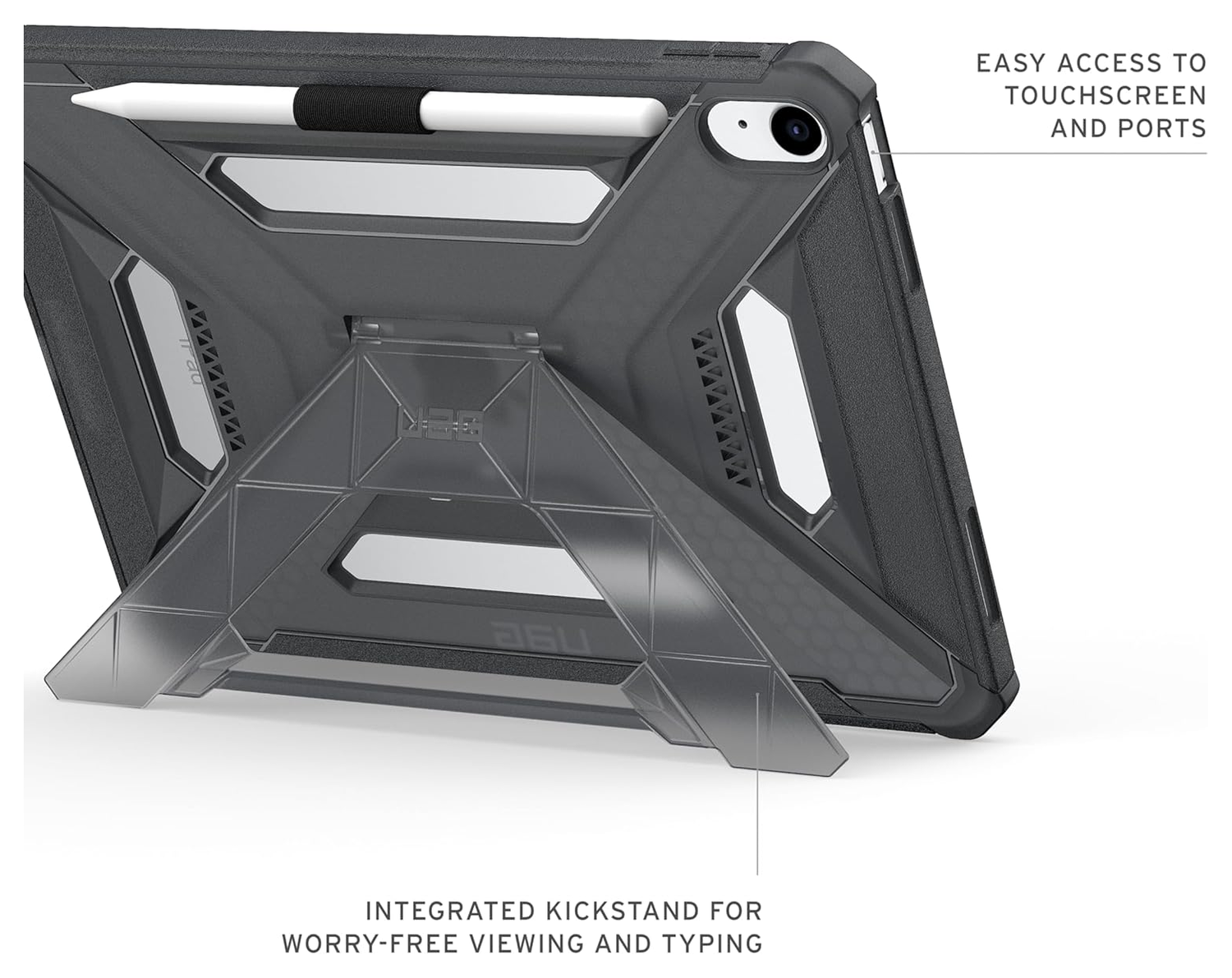 Urban Armor Gear Scout Apple iPad 11 (2025) Hoesje Back Cover Ash afbeelding 6