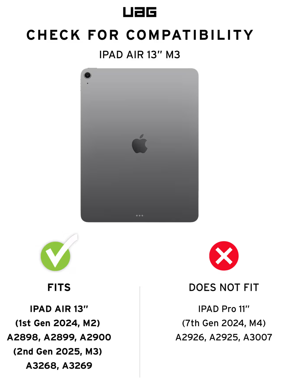 UAG Plyo LT iPad Air 13 (2024/2025) Hoes Book Case Transparant Zwart afbeelding 3