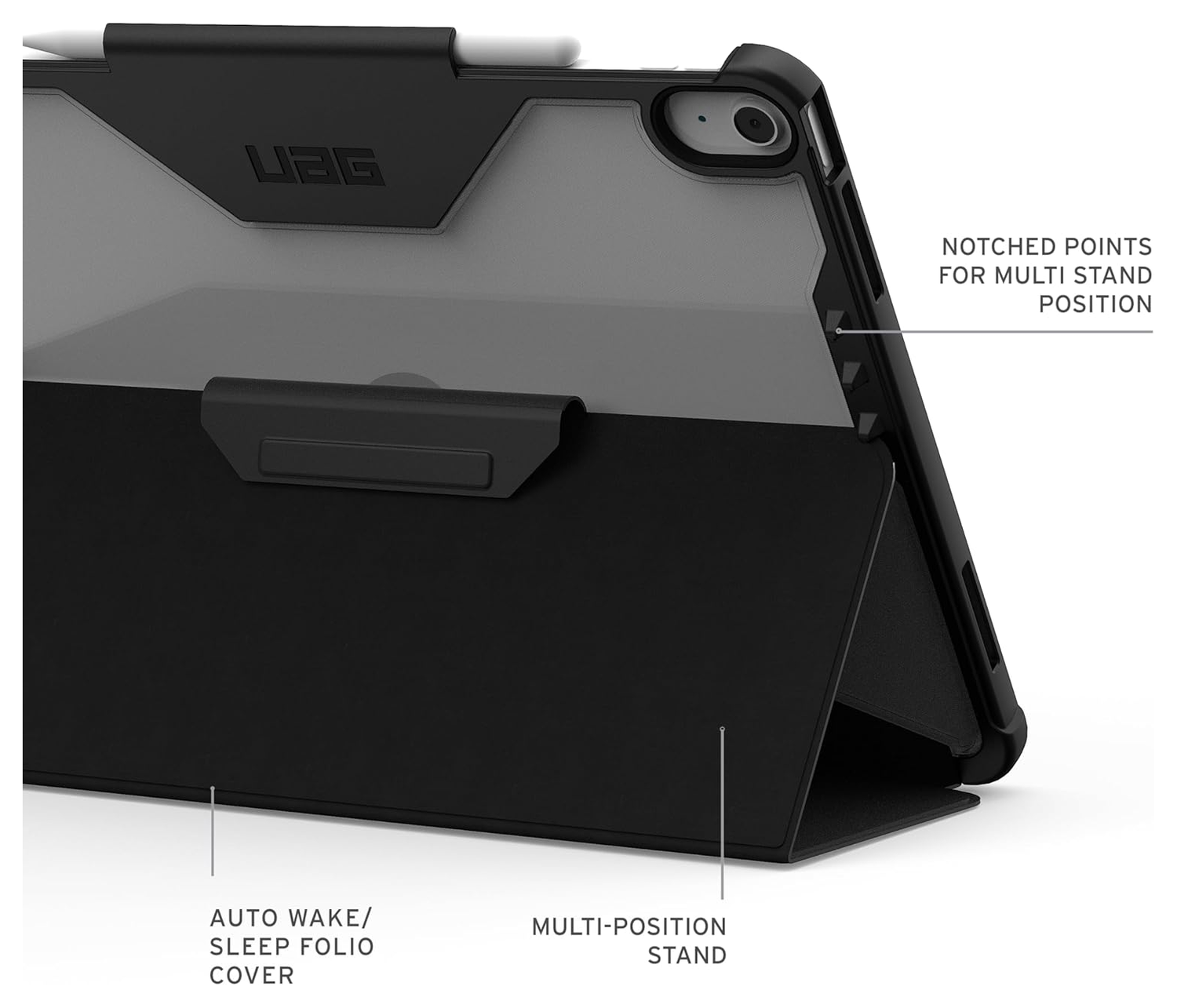 UAG Plyo LT iPad Air 13 (2024/2025) Hoes Book Case Transparant Zwart afbeelding 6