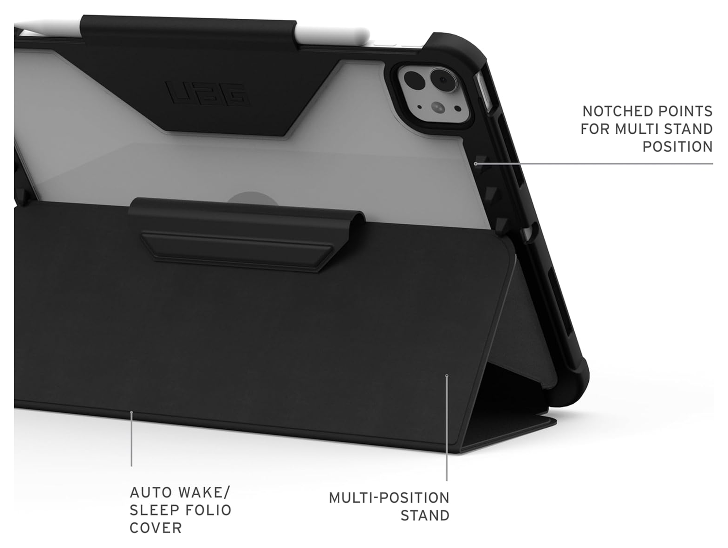 UAG Plyo LT iPad Pro 11 (2024/2025) Hoes Book Case Transparant Zwart afbeelding 6