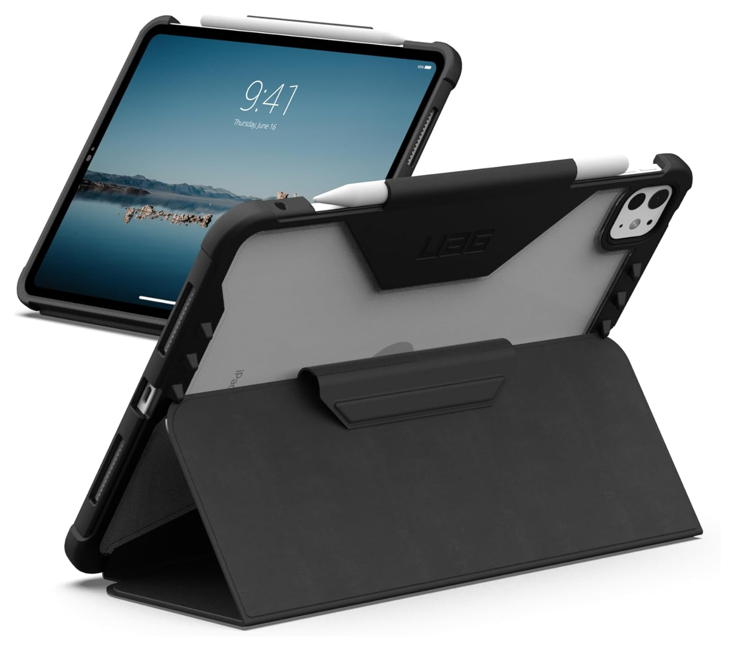 UAG Plyo LT iPad Pro 11 (2024/2025) Hoes Book Case Transparant Zwart afbeelding 1