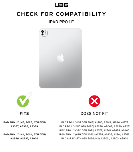 UAG Plyo LT iPad Pro 11 (2024/2025) Hoes Book Case Transparant Zwart afbeelding 3