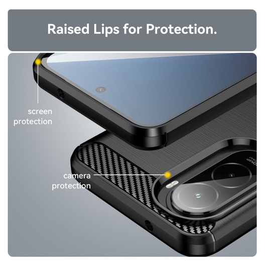 Xiaomi Poco M7 Hoesje Geborsteld TPU Flexibele Back Cover Zwart afbeelding 7