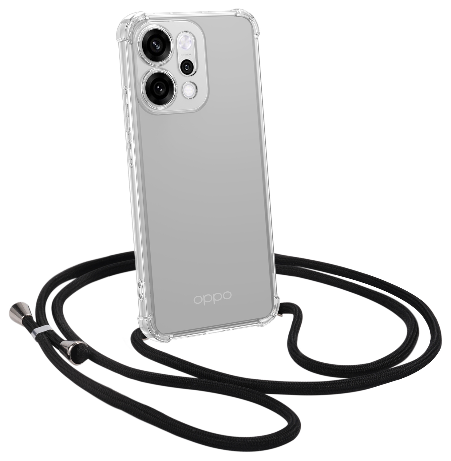 Oppo Reno 14 Hoesje met Koord Schokbestendig TPU Transparant afbeelding 7