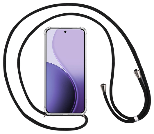 Oppo Reno 14 Hoesje met Koord Schokbestendig TPU Transparant afbeelding 3