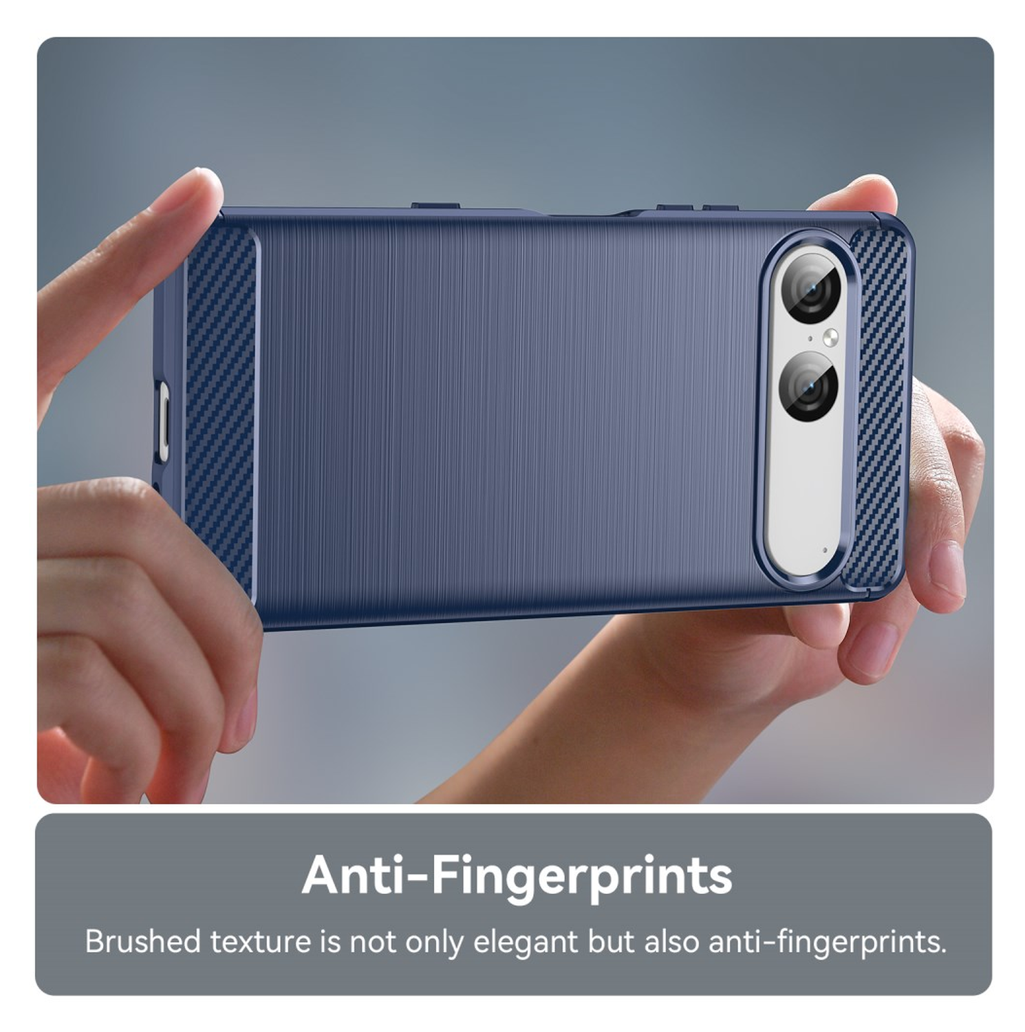 Sony Xperia 10 VII Hoesje Geborsteld TPU Flexibele Back Cover Blauw afbeelding 6