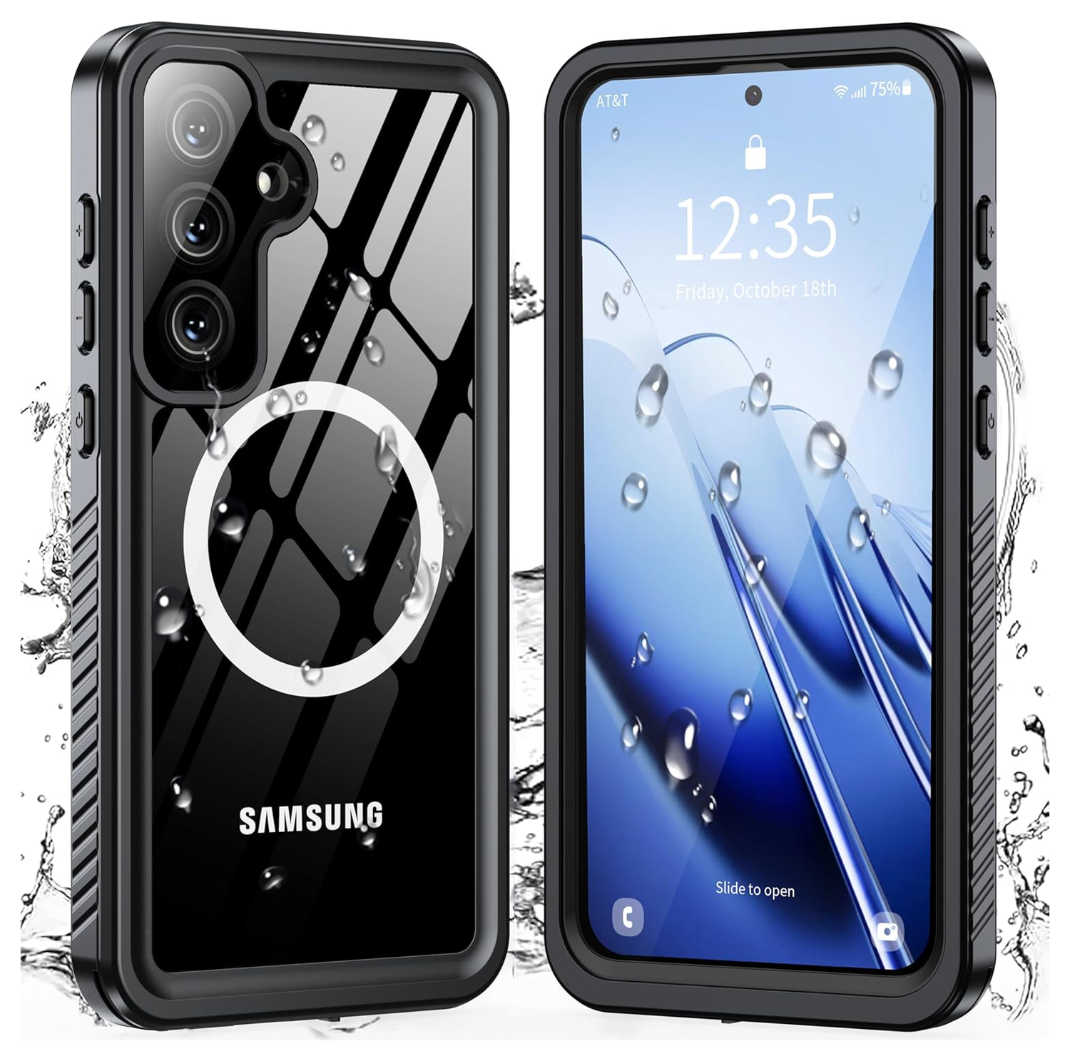 SBG Outdoor Case Samsung Galaxy S25 FE Waterdicht met MagSafe / Qi2 Zwart afbeelding 1