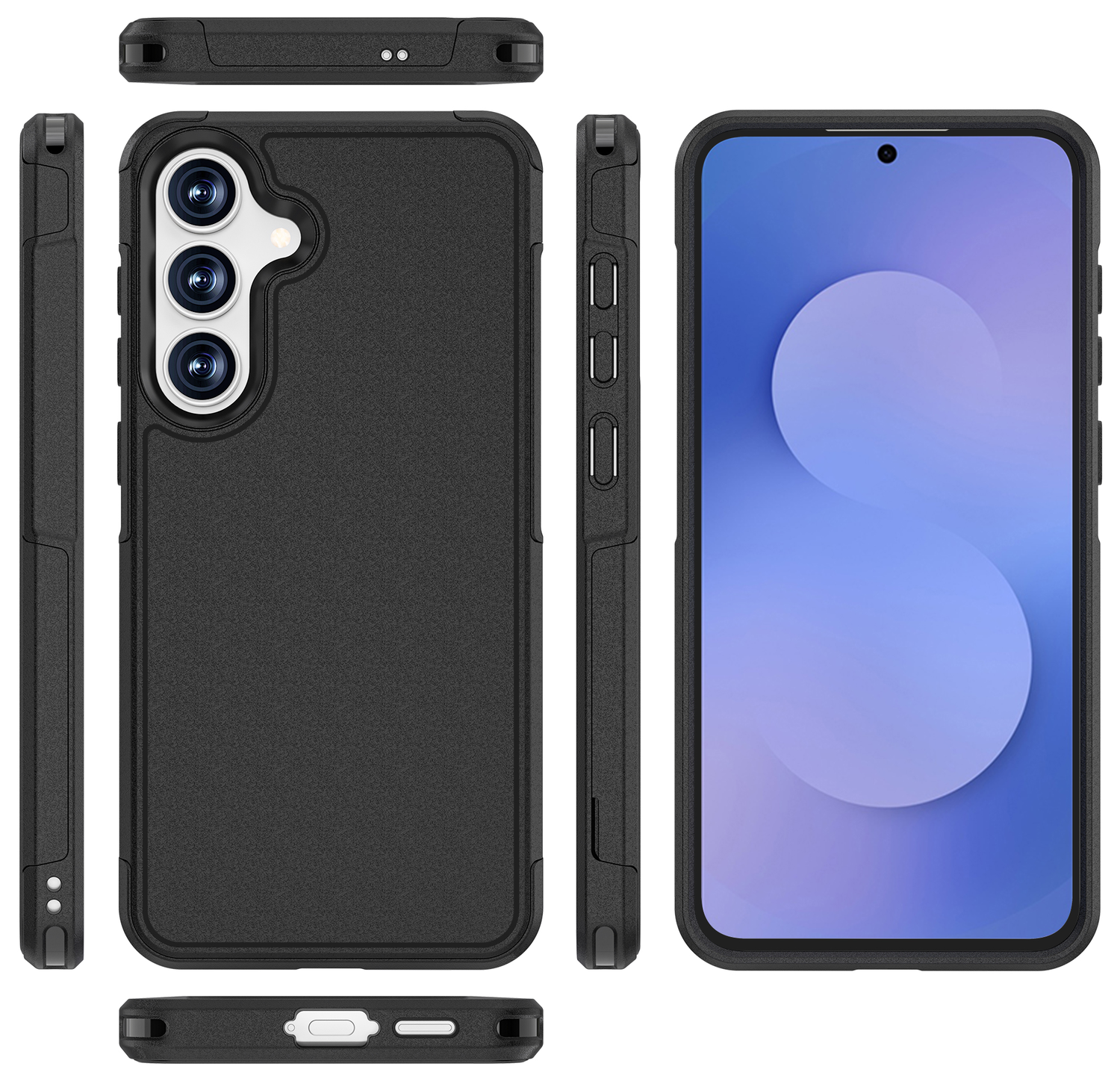 Samsung Galaxy S25 FE Hoesje Dual-Layer Hybride met MagSafe / Qi2 Zwart afbeelding 7