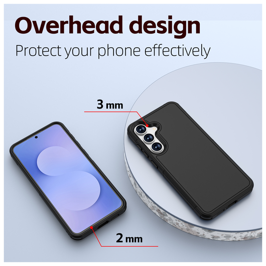 Samsung Galaxy S25 FE Hoesje Dual-Layer Hybride met MagSafe / Qi2 Zwart afbeelding 3