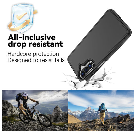 Samsung Galaxy A17 Hoesje Dual-Layer Hybride Back Cover met MagSafe / Qi2 Zwart afbeelding 3