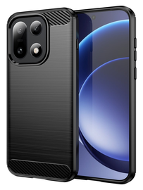 OnePlus 15 Hoesje Geborsteld TPU Flexibele Back Cover Zwart afbeelding