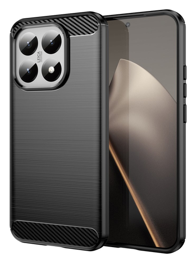 Xiaomi 15T Hoesje Geborsteld TPU Flexibele Back Cover Zwart afbeelding 1