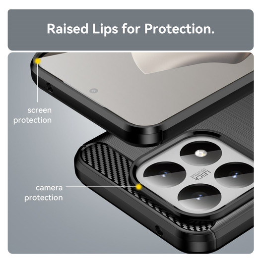 Xiaomi 15T Hoesje Geborsteld TPU Flexibele Back Cover Zwart afbeelding 7