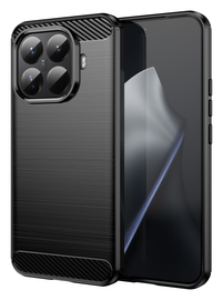 Xiaomi 15T Pro Hoesje Geborsteld TPU Flexibele Back Cover Zwart afbeelding