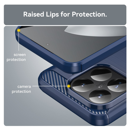 Xiaomi 15T Pro Hoesje Geborsteld TPU Flexibele Back Cover Blauw afbeelding 7