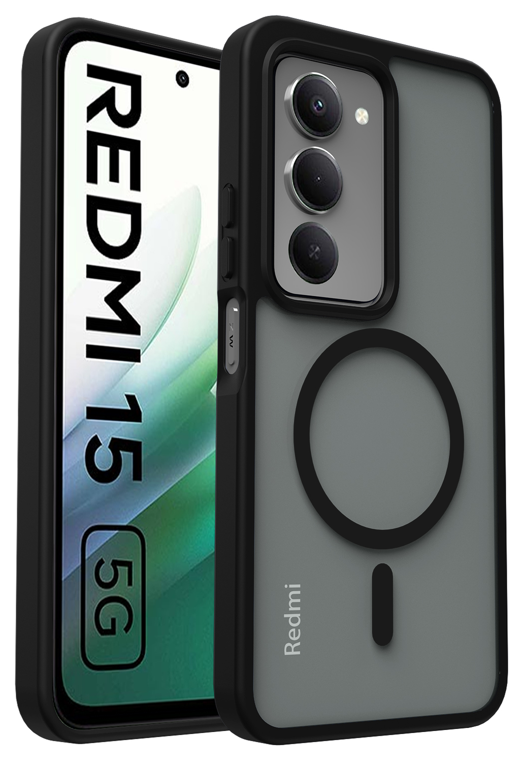 Xiaomi Redmi 15 (4G) Hoesje met MagSafe Back Cover Matte Zwart afbeelding 8