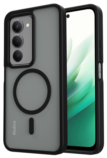 Xiaomi Redmi 15 (4G) Hoesje met MagSafe Back Cover Matte Zwart afbeelding 1