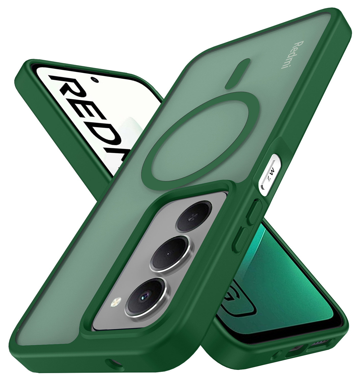 Xiaomi Redmi 15 (4G) Hoesje met MagSafe Back Cover Matte Groen afbeelding 2