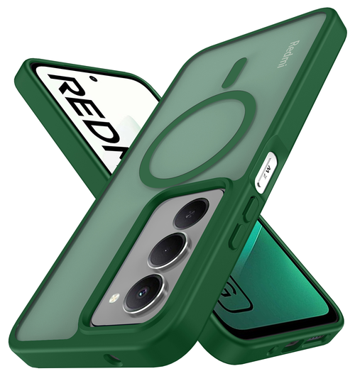 Xiaomi Redmi 15 (4G) Hoesje met MagSafe Back Cover Matte Groen afbeelding 2