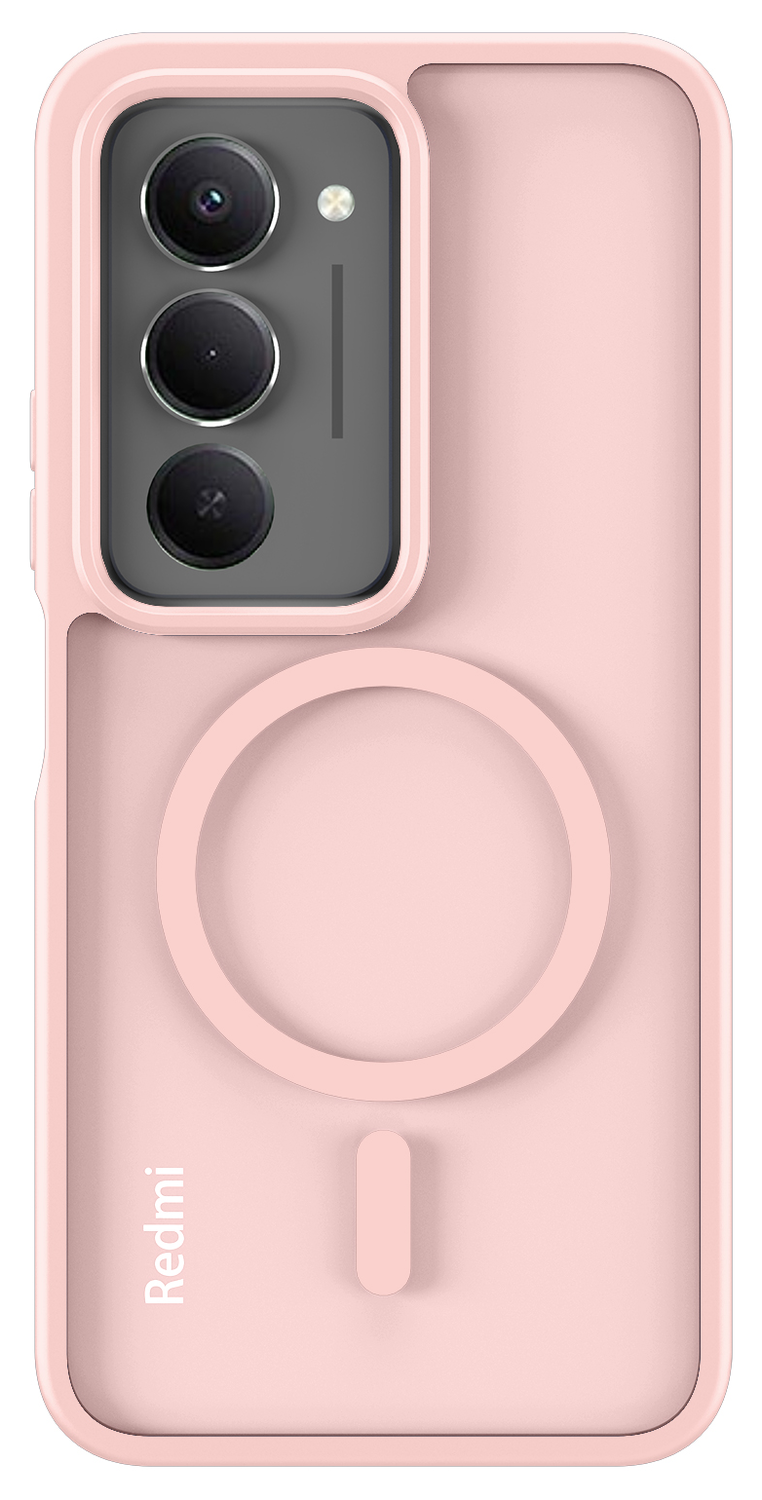 Xiaomi Redmi 15 (4G) Hoesje met MagSafe Back Cover Matte Roze afbeelding 4
