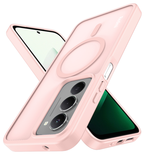 Xiaomi Redmi 15 (4G) Hoesje met MagSafe Back Cover Matte Roze afbeelding 2